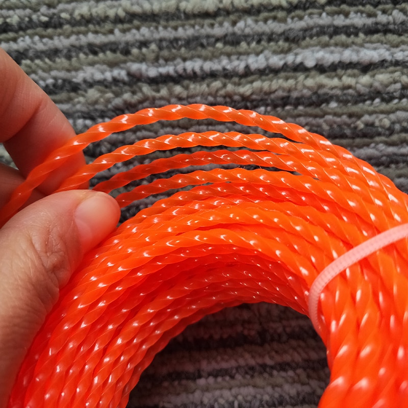 15m*2.0mm/2.4mm/2.7mm/3mm/3.3mm/4.0mmMowing Nylon Grass Trimmer Rope Brush Cutter Strimmer Line Mowing Wire Lawn Mower Accessory 20 Hf682f1558ad24e96bbcf7c57f4e13d7cT