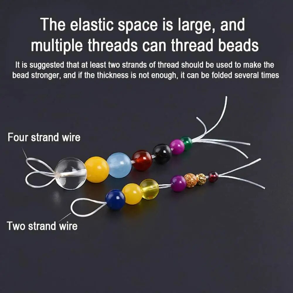Durable 0.8mm Elastic Black White String Fibre Wire Rope Bracelets Craft Handmade Necklace Accessories Jewellery Making Tool 18 S0566a3fceda2498196f556377ffb5b057