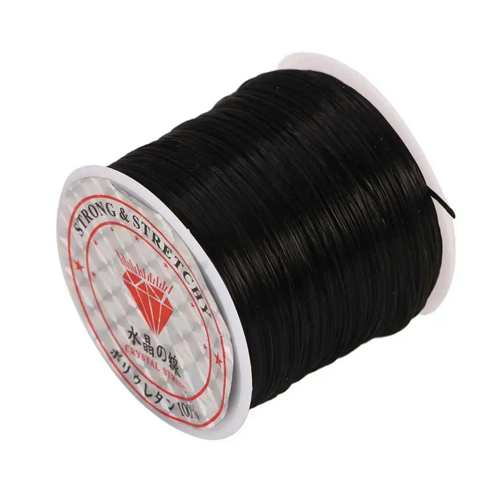 Durable 0.8mm Elastic Black White String Fibre Wire Rope Bracelets Craft Handmade Necklace Accessories Jewellery Making Tool 11 Sdee629933cd5413ab4ed22d9735629e87