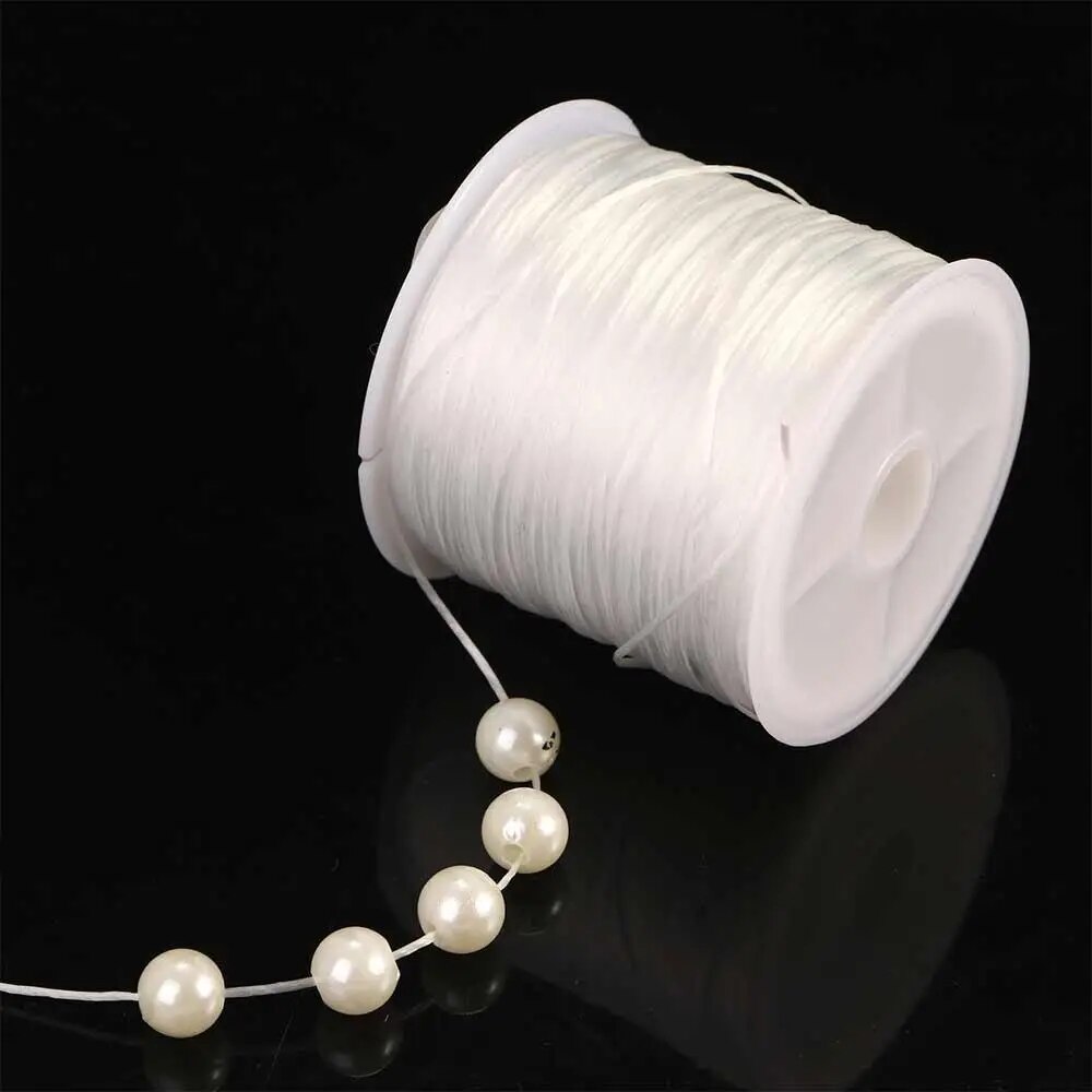 Durable 0.8mm Elastic Black White String Fibre Wire Rope Bracelets Craft Handmade Necklace Accessories Jewellery Making Tool 12 Sedece623619247c89dce70dd5ceb439c2