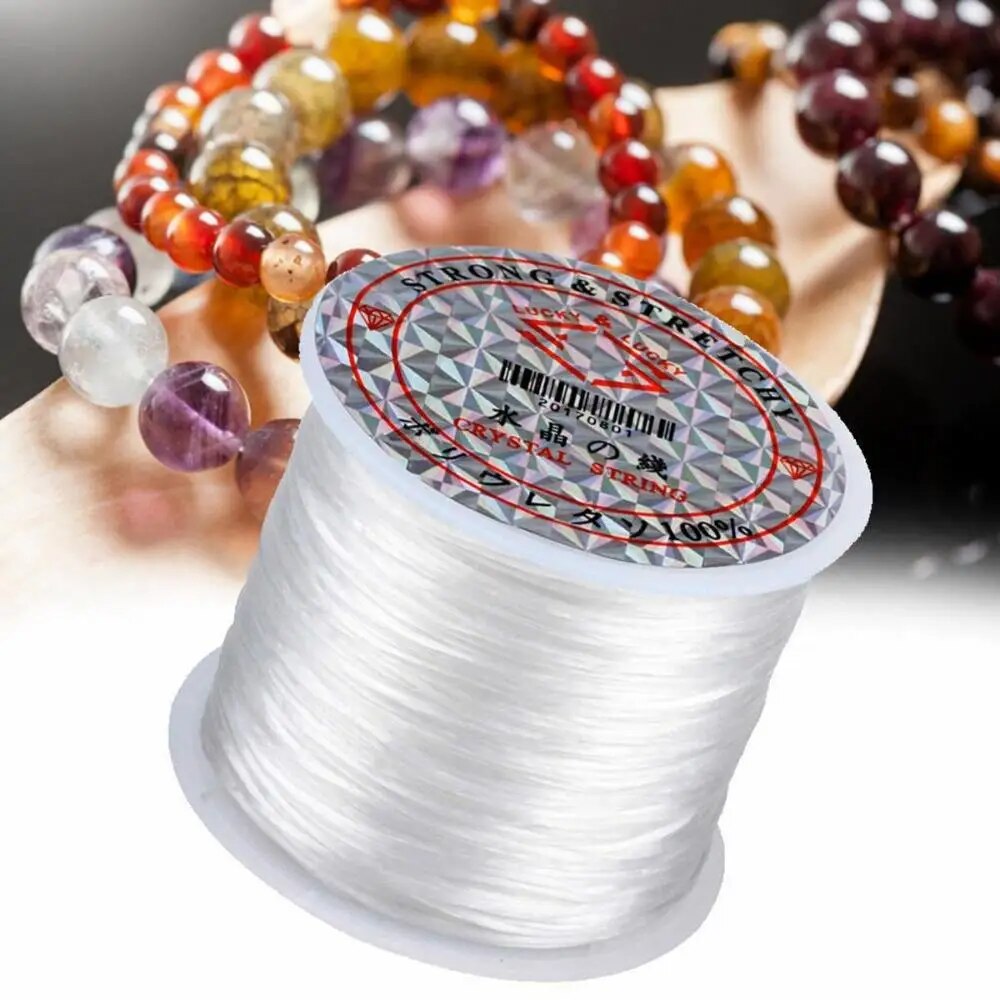 Durable 0.8mm Elastic Black White String Fibre Wire Rope Bracelets Craft Handmade Necklace Accessories Jewellery Making Tool 16 Sfa9f90dd86424c48a72ab26984985ecaW